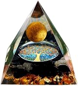 ycyingcheng Pyramid Ogan Crystal Energy Tower Tiger Eye Ball 6CM