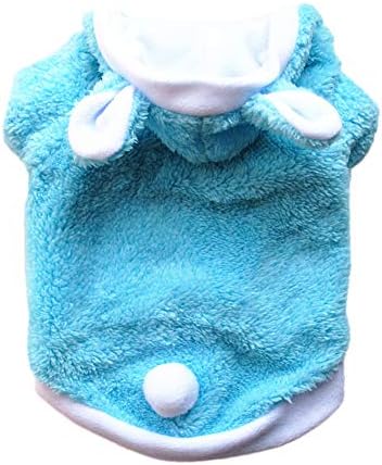 Aikesi Dog Clothes with Four Legs Coat with Hood for Winter Dogs, Suitable for All Small Dogs, Dinosaur Style x-Small blue