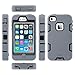 ULAK iPhone 4 Case,iPhone 4S Case, Knox Armor Shockproof Heavy Duty Combo Hybrid Defender High Impact Body Rugged Hard PC & Silicone Case Protective Cover for Apple iPhone 4 4S (Grey+Black)