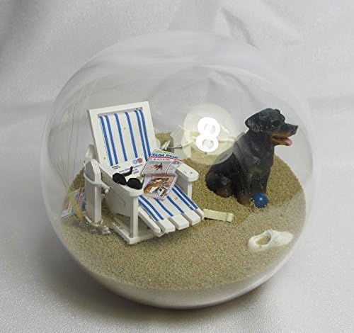 Beachball Sandglobe Puppy Dog Sphere, 4 Inch Diameter, Rottweiler