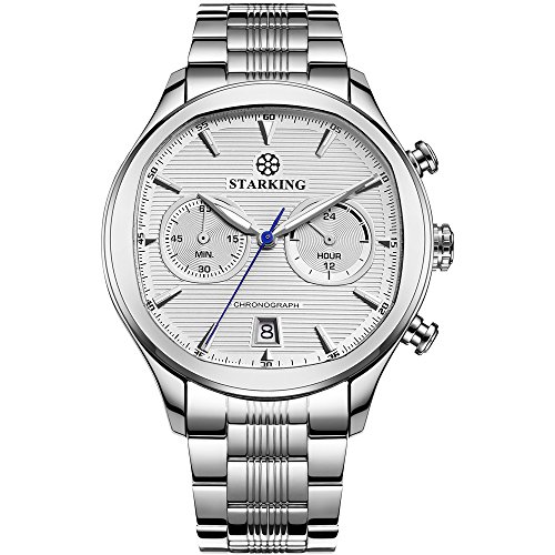 Starking men s chronograph watch silver bm0990 stainles…