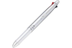Pilot Dr. Grip 4+1, 4 Color 0.7 mm Ballpoint Multi Pen & 0.5 mm Mechanical Pencil - Silver Body (BKHDF1SFN-S)