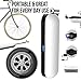 Kinetic 150PSI Handheld Mini Tire Inflator Power Bank LED Light Fast USB Phone Charger Fits In Glove Compartment Inflates in Seconds Great For Cars Bikes Sports BONUS Bike Holder & Pouch