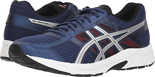 ASICS Mens Contend 4 Running Sneaker, Deep Ocean/Silver, Size 15