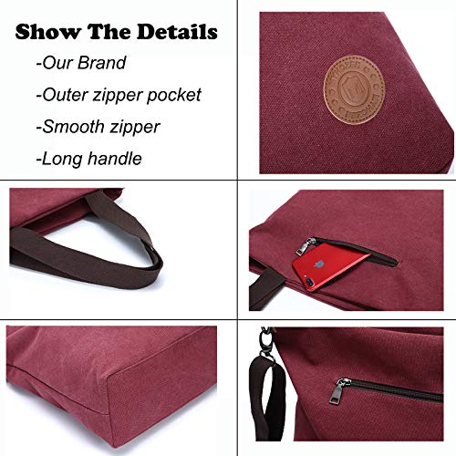 Shoulder Purse for Women,Myhozee Casual Tote Bag Cross-body Handbags for School and Traveling - Thumbnail 5