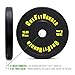 Contrast Bumper Plate Sets / Virgin Rubber with Steel Insert + Color Contrast Lettering / CrossFit, Strength Training and Weightlifting Equipment
