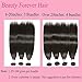 Beauty Forever Hair Brazilian Virgin Straight Hair Weave 3 Bundles with 1 Piece 3 Part Lace Closure 100% Unprocessed Human Hair Extensions Natural Color 16 18 20+14 Closure