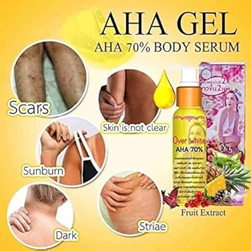 Amazon Com X3 Bottle Body Skin Over White Aha 70 Serum Aha