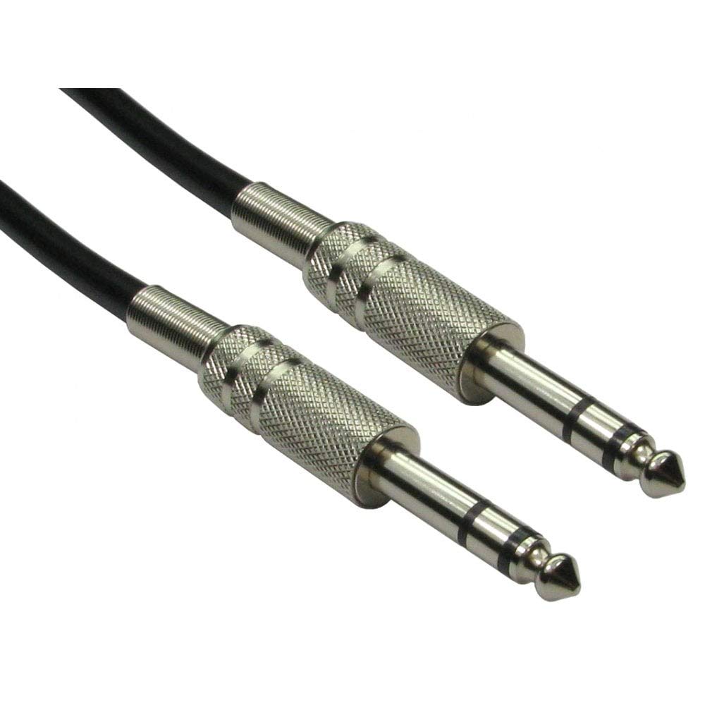 World of Data 3m 6.35mm Audio Cable - 1/4 inch Male to Male Copper Core Stereo Balanced TRS 2 PACK