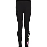 Calvin Klein Girls Performance Leggings, Full Length Athletic Stretch Pants with Logo Design