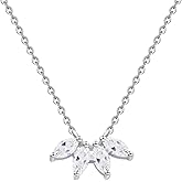 Geyunxu Marquise Moissanite Pendant Necklace Maple Leaf, 0.8cttw D Color VVS1 18k Gold Plated 925 Sterling Silver Leaves Pendant Necklace for Women Girlfriend Birthday Gifts