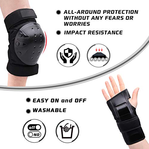 Knee Elbow Pads Wrist Guards Kids /Youth Protective Gear Set for