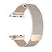 BRG for Apple Watch Band 38mm, Stainless Steel Mesh Milanese Loop with Adjustable Magnetic Closure Replacement iWatch Band for Apple Watch Series 3 2 1 (38mm Gold)