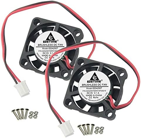 GDSTIME 5V 25mm x 7mm Cooling Fan 2507 DC Brushless Cooling Tiny Fan High Speed Computer Mini Heatsink Radiator
