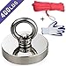 Super Strong Neodymium Fishing Magnet, 400 lbs(181KG) Pulling Force Rare Earth Magnets, Strong Retrieval Magnet N52 Neodymium Magnets with 20m (65 Foot) Durable Rope and Protective Gloves