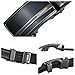 Leather Belts for Men with Automatic Buckle Ratchet Slide Holeless Black Long 52