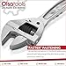 Olsa Tools Ratcheting Adjustable Wrench (8 Inch) Heavy Duty Adjustable Spanner Monkey Wrench | Professional Quality Thin and Low Profile | Professional Grade Tools for Mechanics