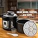 Hohm Pressure Cooker Pro, Multi-Functional Electric Pressure Cooker 6 Quart 8 Preset Settings 1000 Watt (Black)