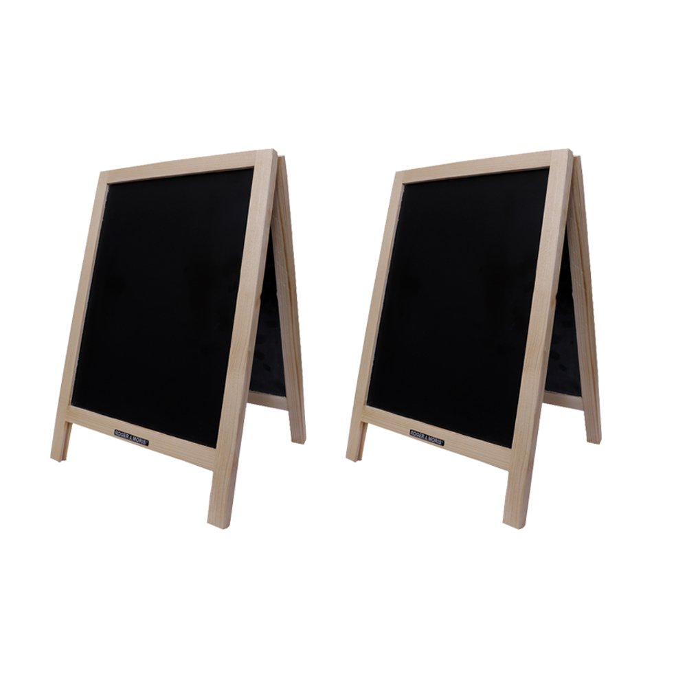 Roger & Moris Mini Black Board Double Framed Easel (9" x 6") (Set of 2)
