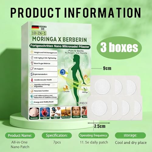 XINCHEN 21 PCS NAD+ 10 en 1 Parche Avanzado Nano Microaguja, 2026 Nuevo Apósito Parche, Para Todos los tipos de cuerpo