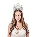 DcZeRong Women Crowns Queen Crowns For Women Prom Pageant Party Rhinestone Crystal Women Birthday Queen Crowns Standard Size Full Round Tiaras Crowns