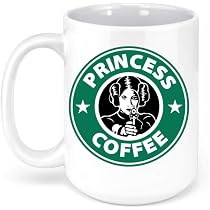 Amazon.com: Princess Coffee - Coffee Mug (15 oz) Novelty White ...
