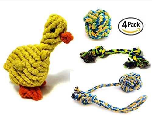 Ropeez Dog Chew Rope Toy For Puppy Teething, Aggressive Chewers, Small Dogs Bundle Set