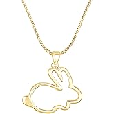 AFFY 14k Gold Over Sterling Silver Rabbit Bunny Pendant Necklace