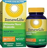 Renew Life Ultimate Flora Adult 50+ Probiotic 30 Billion Supplement, 90 Count (Formerly Senior Formula)