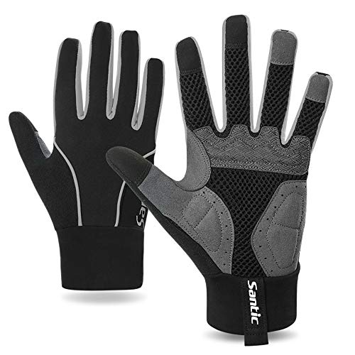image for Santic Cycling Gloves - Motorcycle/Mountain Bike - Full-Finger Workout