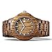 LeeEv Mens Wooden Watch, Wood Wrist Watch Handcrafted Sandalwood Vintage Calendar Analog Quartz Wooden Watches Gifts for Men