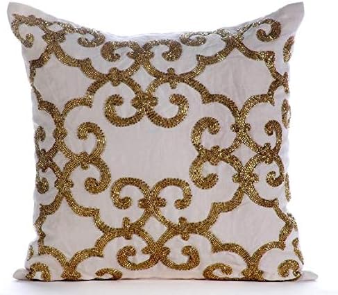 Amazon Com The Homecentric Designer Gold Euro Pillow Shams 26x26