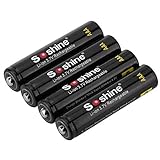 Soshine 4pcs 3.7V AAA 10440 350mAh Rechargeable Li-ion Lithium Battery with PCB Protected Board