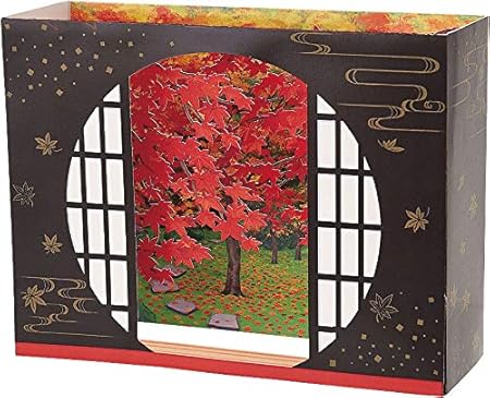 Amazon サンリオ Sanrio 秋カード 和風丸窓 紅葉と庭園 多目的 P4664 おもちゃ雑貨 おもちゃ