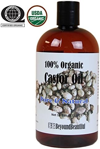 100% Pure USDA Organic Castor Oil,16 oz