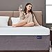 S SECRETLAND King Mattress, 10 inch Gel Memory Foam Mattress with Breathable Cover, Medium Feel, Grey and White, King Size