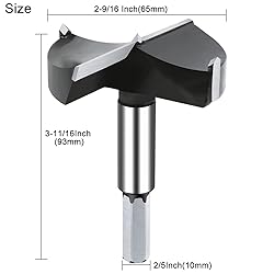 NICAVKIT 2-9/16 Inch Carbide Forstner Drill
