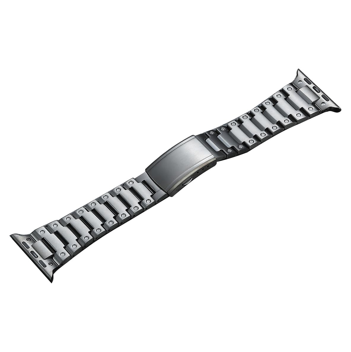MaKTech Titanium Band,Light-Weight Two-Dots Metal Bracelet Strap with Embedded Buckle,for Apple Watch Series 11/10/9/8/7,Ultra 3/2/1,SE 3/2/1 [2025] (46mm/45mm/44mm/49mm,Black)
