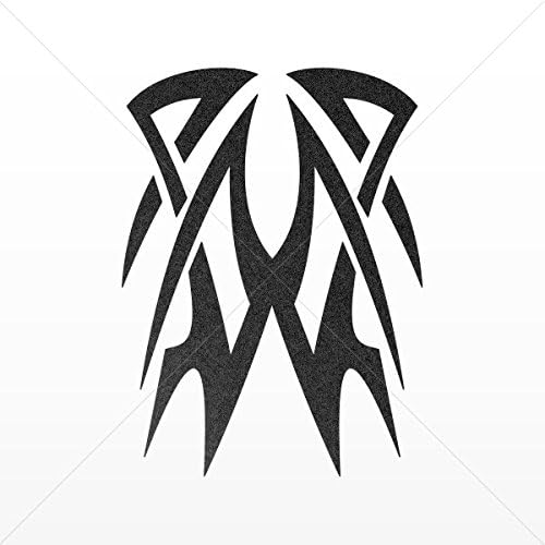 Decal Stickers Tribal Tattoo Style Decoration Bike Motorbike Bicycle V Mettalic Black (3 X 2.20 In)