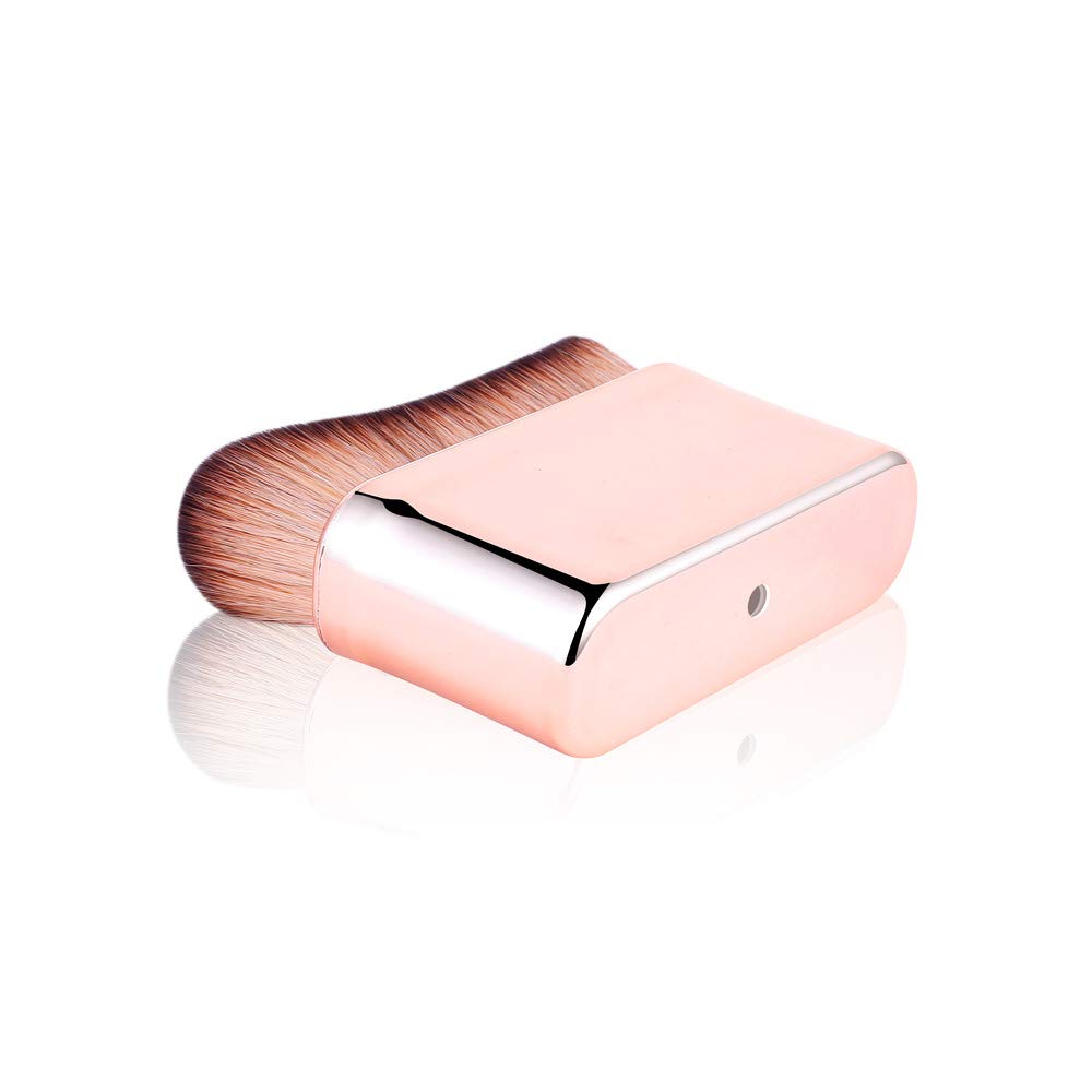Professional Body Makeup Brush for Blending Liquid Foundation High Density Face Kabuki Brush for Body Highlighter Bronzer Shimmer Glow Concealer Cream Powder Body Brush (Rose gold): Beauty