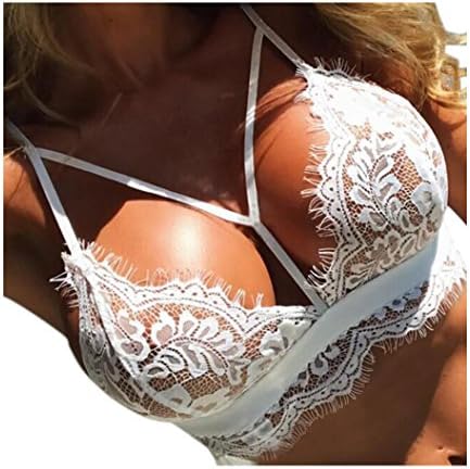 Zeshlla Women Sexy Lingerie Lace Bra Set Babydoll Sleepwear Strap Bustier Bralet Bra Tank Cami Crop Underwear