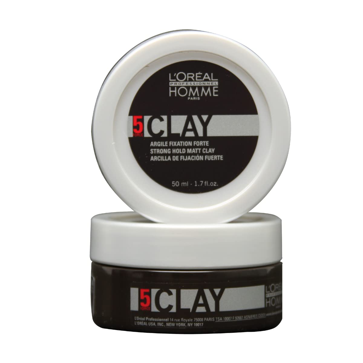 L'Oreal Professionnel Homme Strong Hold and Matte Finish Clay For Men, 50 ml
