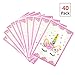EIXJA 40 Plastic Unicorn Party Bags Birthday Party Gift Bags for Unicorn Party Supplies Baby Shower Unicorn Party Favors