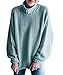 Saodimallsu Womens Turtleneck Oversized Sweaters Batwing Long Sleeve Pullover Loose Chunky Knit Jumper