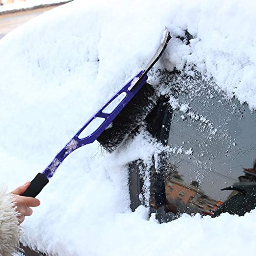 Highpot 2 in 1 Car Vehicle Snow Ice Scraper Snowbrush Shovel Removal Brush with Integrated Scraper and Foam Grip Handle (Blue) - Thumbnail 3