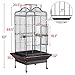 Yaheetech Wrought Iron Rolling Extra Large Open Play Top Bird Cage for Mini Macaw Goffin’s Cockatoo Cockatiels African Grey Small Quaker Amazon Parrots Green Cheek Conures Caique Bird Cage with Standthumb 1
