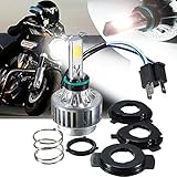 Motorcycle Headlights, AMBOTHER H4 LED Headlight Hi/Lo Beam 360° 3-Side COB Head DRL Fog Replacement Conversion Light Retrofit Kit Headlamp Lamp Bulb 32W 3000LM12V HID White 6000K