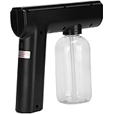 Electric Mist Atomizer Sprayer Gun, Disinfectant Fogger Mist Gun Portable Alcohol Nanometer Handheld Fogger Wireless Cleaning Sprayer Black Rechargeable Machine for Home Office School Hotel