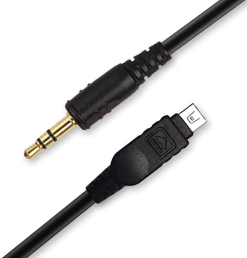 PHOLSY 3.5mm Off Camera Shutter Connecting Cable Cord 3.5mm-UC1 Camera Connecting Plug for Olympus Cameras Compatibility with Pixel Shutter Remote Control TW283-Series