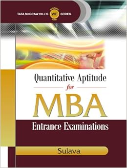 Image result for Quantitative Aptitude for MBA : Entrance Examination 1st Edition (Paperback) by Sulava
